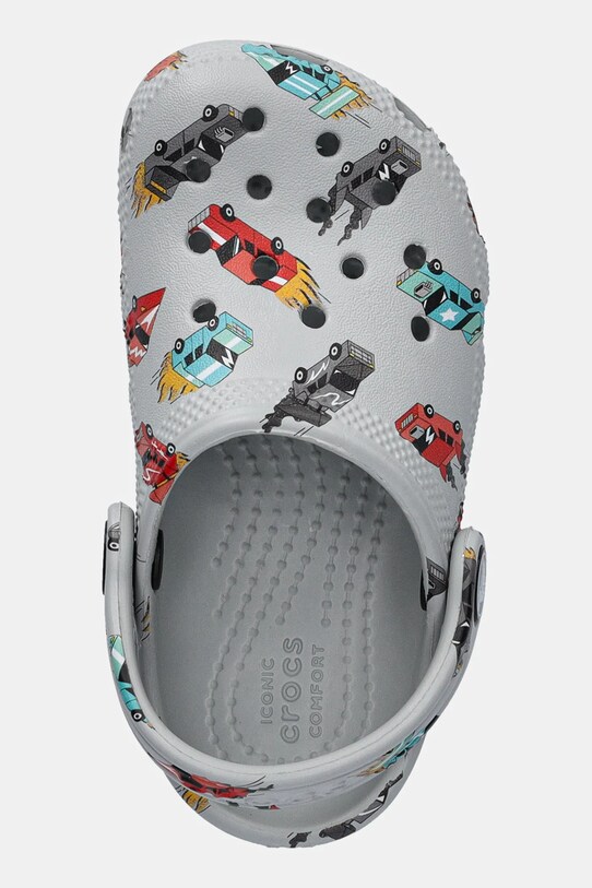 Παντόφλες Crocs CLASSIC RACE CARS GRAPHIC CLOG KIDS γκρί 210992.CROCS.CLASSIC.RA