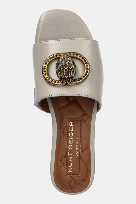 Kurt Geiger London slapi de piele Chelsea Flat Sandal gri 3416223109.GREY