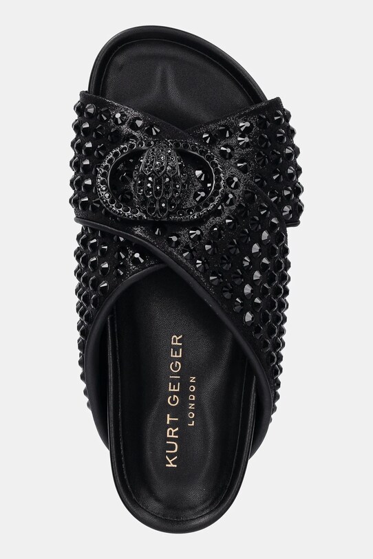 Kurt Geiger London klapki Chelsea Cross Strap Dr czarny 3973109609.BLACK
