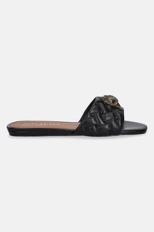 Кожаные шлепанцы Kurt Geiger London Kensington Flat Sandal 8496109109.BLACK чёрный SS25