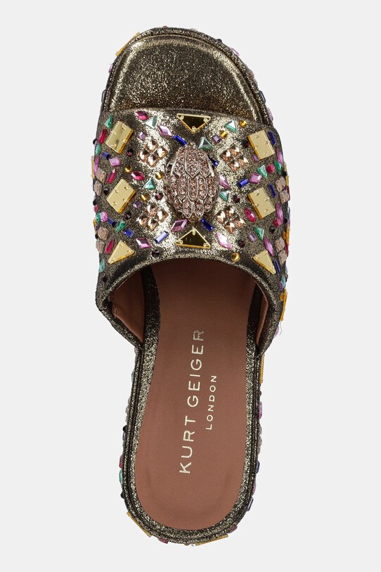 Pantofle Kurt Geiger London Kensington Wedge Mule zlatá 8650966609.GOLD