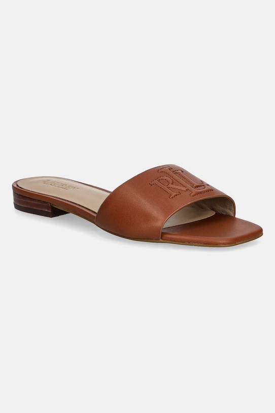 Кожаные шлепанцы Lauren Ralph Lauren Everley Sld венский коричневый 802959142002.200