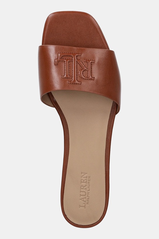 Шкіряні шльопанці Lauren Ralph Lauren Everley Sld коричневий 802959142002.200