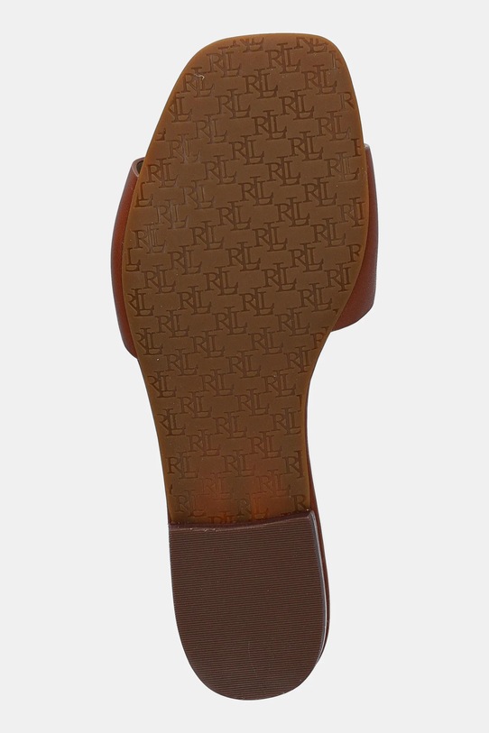 Kožené šľapky Lauren Ralph Lauren Everley Sld 802959142002.200 hnedá