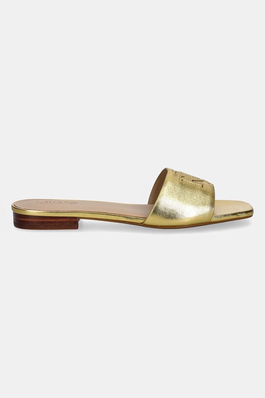 Kožne natikače Lauren Ralph Lauren Everley Sld 802970531002.710 zlatna SS25