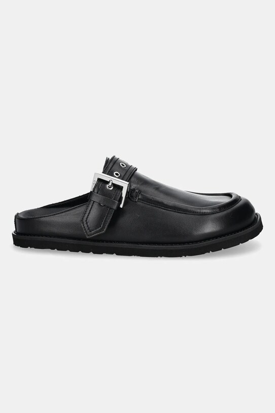HUGO klapki skórzane Artentia 50538601.001 czarny SS25