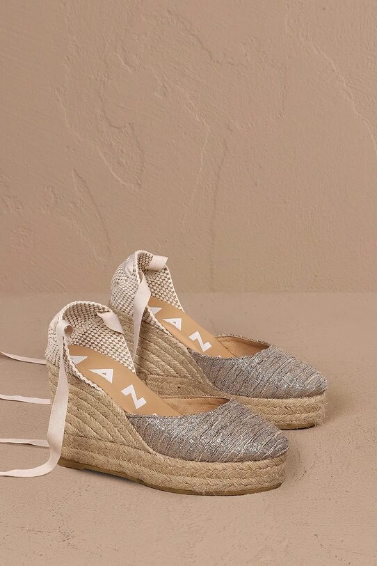 Manebi espadrilles Wedge Espadrilles koturnus arany H.3.1.WV