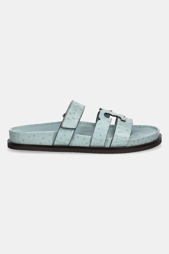 Δερμάτινες παντόφλες Tory Burch Ines Sport Slide 162580.400 τιρκουάζ SS25