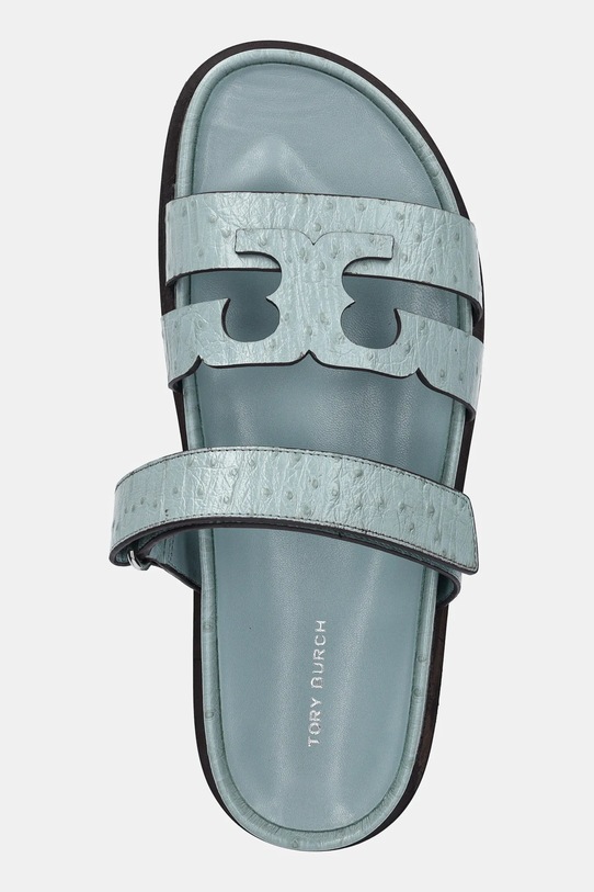 Δερμάτινες παντόφλες Tory Burch Ines Sport Slide τιρκουάζ 162580.400