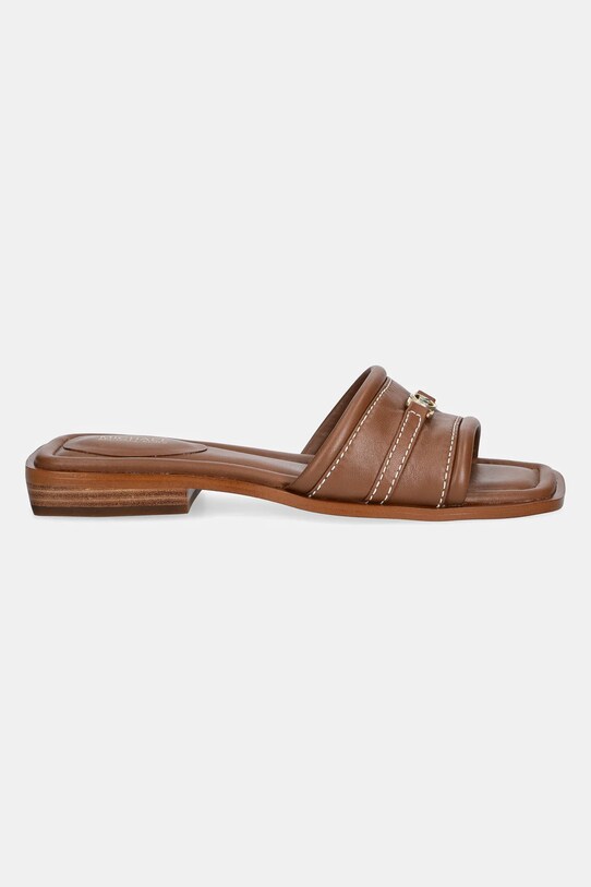 Kožené šľapky MICHAEL Michael Kors Mandy 40R5MAFS2L.230 hnedá SS25