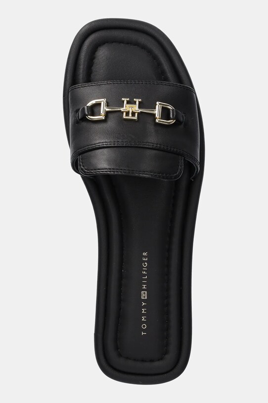 Кожаные шлепанцы Tommy Hilfiger LEATHER HORSEBIT MULE чёрный FW0FW08420