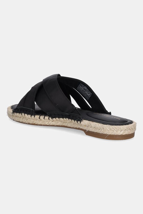 Boty Pantofle Tommy Hilfiger SATIN ESPADRILLE MULE FW0FW08502 černá
