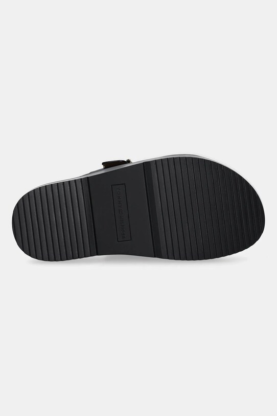 Tommy Hilfiger klapki skórzane LEATHER SPORTY MULE FW0FW08512 czarny