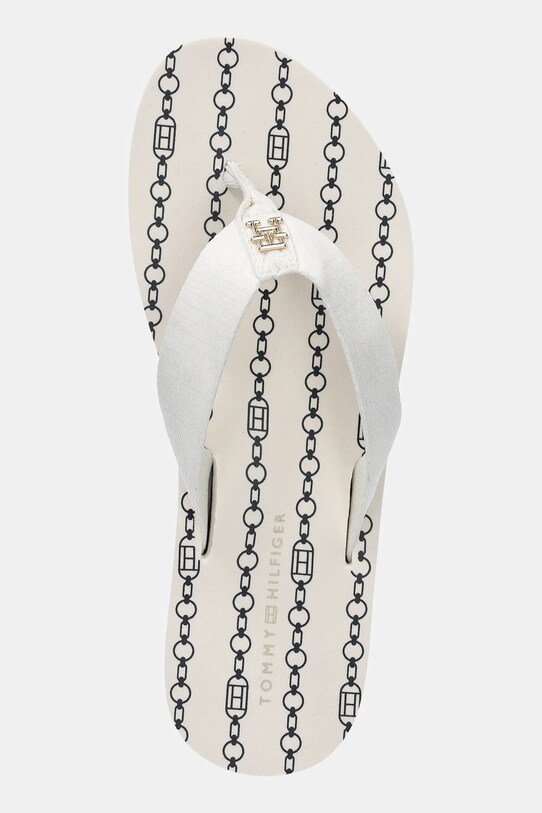 Šľapky Tommy Hilfiger TH CHAIN PRINT BEACH SANDAL béžová FW0FW08514