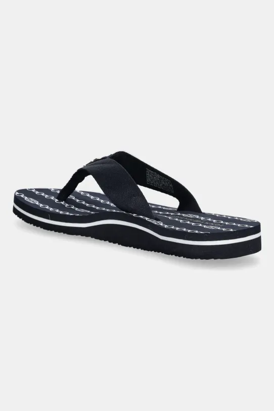 Obuwie Tommy Hilfiger japonki TH CHAIN PRINT BEACH SANDAL FW0FW08514 granatowy