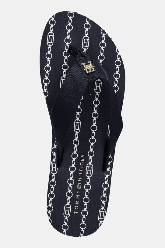Japonke Tommy Hilfiger TH CHAIN PRINT BEACH SANDAL mornarsko modra FW0FW08514