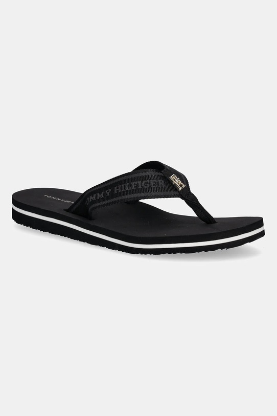 Tommy Hilfiger japonki HILFIGER WEBBING BEACH SANDAL tekstylny czarny FW0FW08515