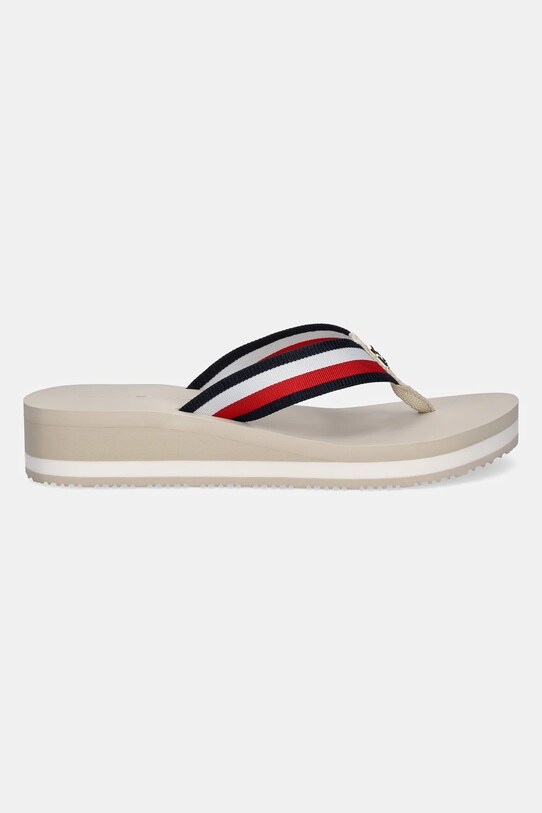 В'єтнамки Tommy Hilfiger TH CORP MID WEDGE BEACH SANDAL FW0FW08517 бежевий SS25