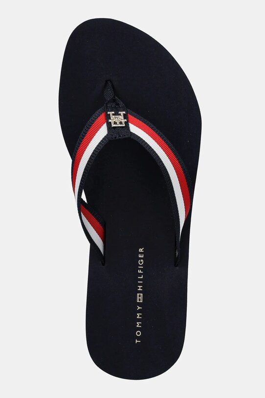 Вьетнамки Tommy Hilfiger TH CORP MID WEDGE BEACH SANDAL тёмно-синий FW0FW08517