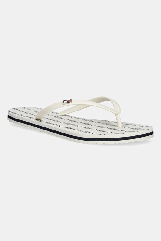 Žabky Tommy Hilfiger HILFIGER STRAP BEACH SANDAL plochý béžová FW0FW08518