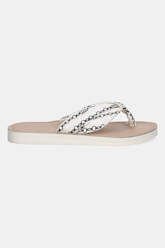 Вьетнамки Tommy Hilfiger TH CHAIN PRINT ELEVATED SANDAL FW0FW08519 белый SS25