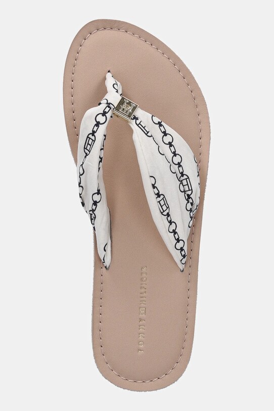 Вьетнамки Tommy Hilfiger TH CHAIN PRINT ELEVATED SANDAL белый FW0FW08519
