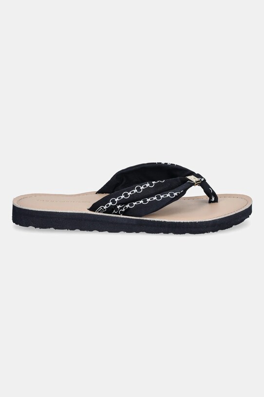 Вьетнамки Tommy Hilfiger TH CHAIN PRINT ELEVATED SANDAL FW0FW08519 тёмно-синий SS25