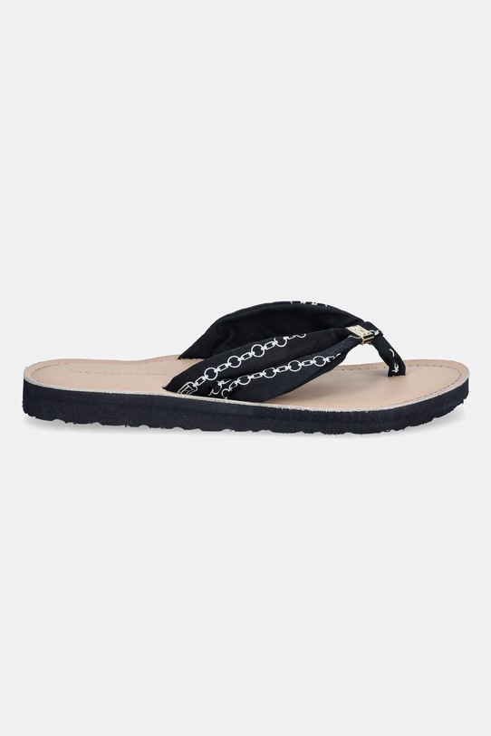 Šľapky Tommy Hilfiger TH CHAIN PRINT ELEVATED SANDAL FW0FW08519 tmavomodrá SS25
