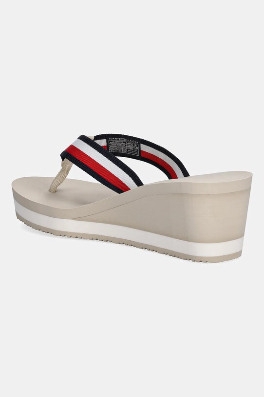 Παπούτσια Σαγιονάρες Tommy Hilfiger TH CORPORATE WEDGE BEACH SANDAL FW0FW08520 μπεζ