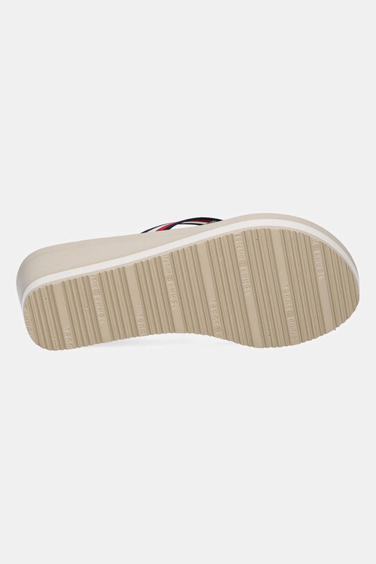 Σαγιονάρες Tommy Hilfiger TH CORPORATE WEDGE BEACH SANDAL FW0FW08520 μπεζ