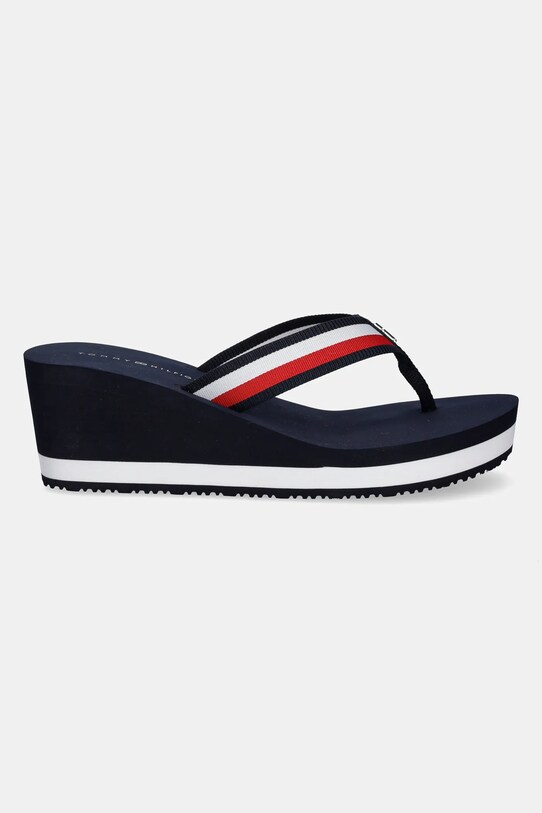 Σαγιονάρες Tommy Hilfiger TH CORPORATE WEDGE BEACH SANDAL FW0FW08520 σκούρο μπλε SS25