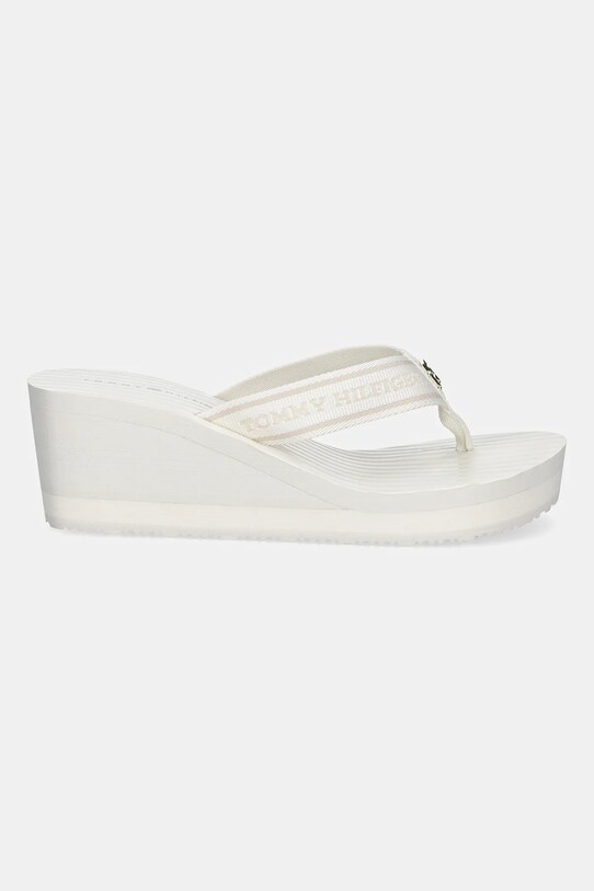 Žabky Tommy Hilfiger TH STRIPES WEDGE BEACH SANDAL FW0FW08521 béžová SS25