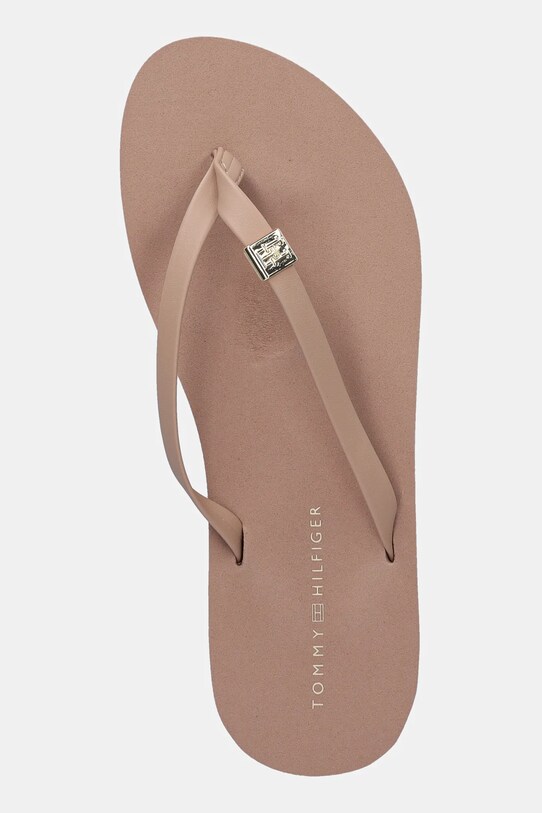 Šľapky Tommy Hilfiger ELEVATED CHIC BEACH SANDAL béžová FW0FW08523