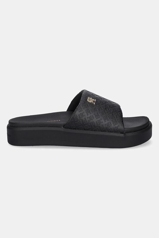 Шлепанцы Tommy Hilfiger PLATFORM MONOGRAM POOLSLIDE FW0FW08526 чёрный SS25