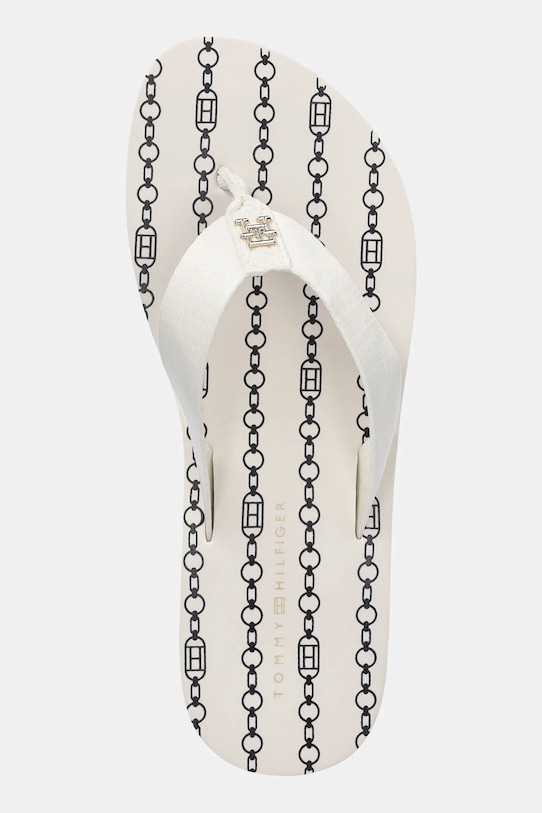 Japanke Tommy Hilfiger IM TH CHAINPRINT MIDWEDGE SANDAL bijela FW0FW08527