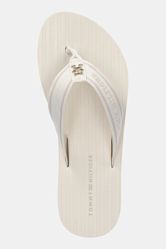 Žabky Tommy Hilfiger TH STRIPES BEACH SANDAL béžová FW0FW08528