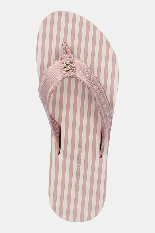Tommy Hilfiger japonki TH STRIPES BEACH SANDAL różowy FW0FW08528