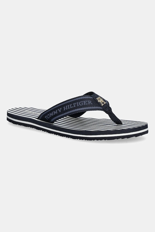 Σαγιονάρες Tommy Hilfiger TH STRIPES BEACH SANDAL φλατ σκούρο μπλε FW0FW08528