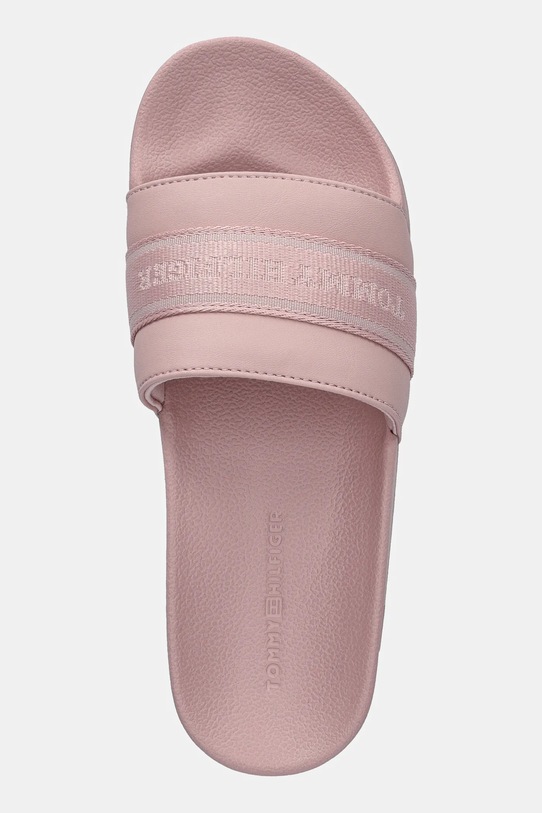 Tommy Hilfiger klapki HILFIGER POOLSIDE WITH WEBBING różowy FW0FW08529