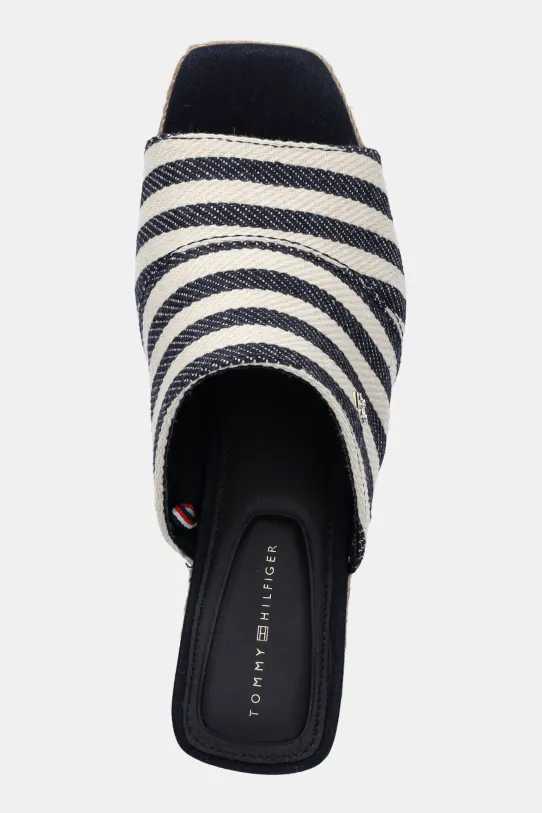Tommy Hilfiger papuci NAUTICAL STRIPES ESPADRILLE MULE bleumarin FW0FW08666
