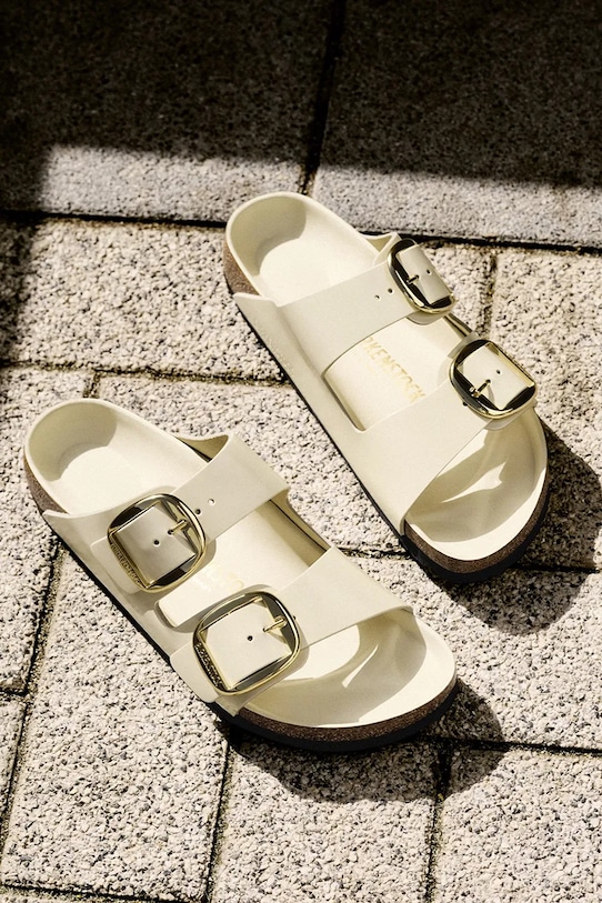 Birkenstock klapki skórzane Arizona Big Buckle 1026173