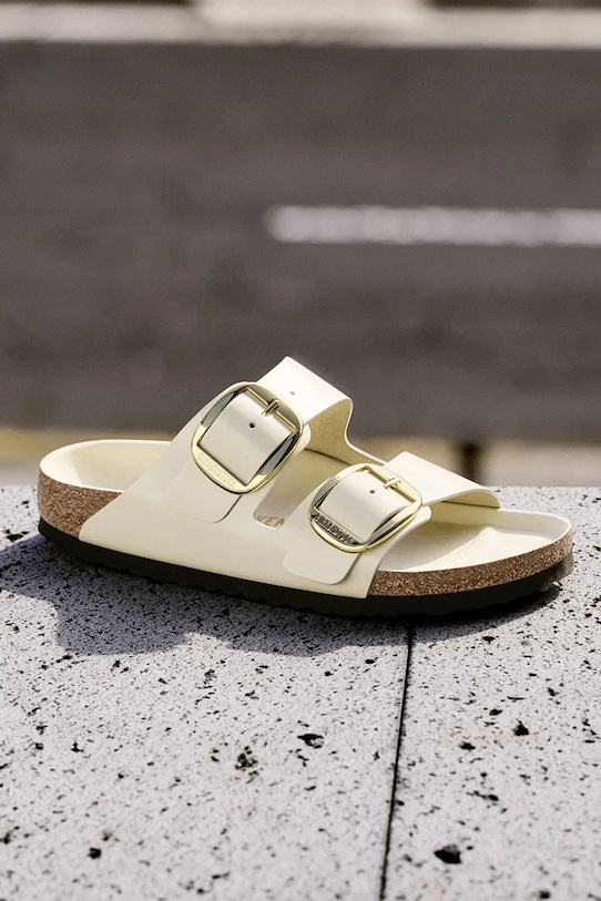 Birkenstock klapki skórzane Arizona Big Buckle 1026173