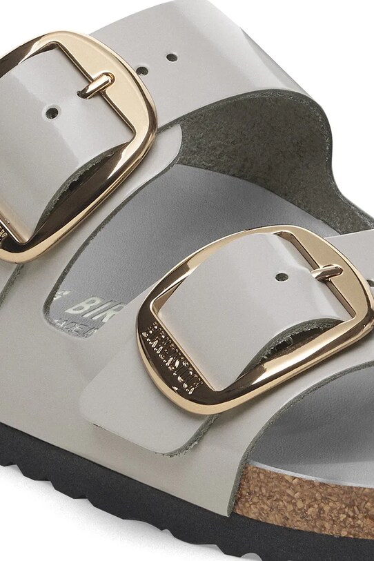 Scarpe Birkenstock infradito in pelle Arizona Big Buckle 1029391 grigio
