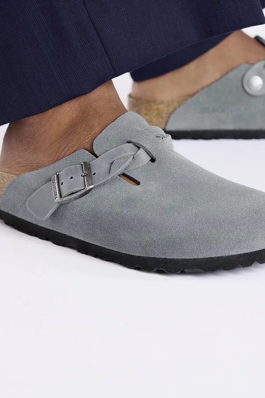 Birkenstock papuci din piele Boston Braided 1029086