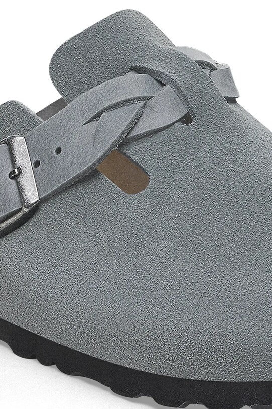 Обувки Велурени чехли Birkenstock Boston Braided 1029086 син