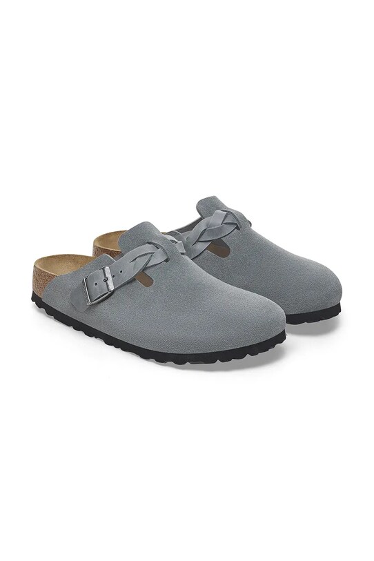 Велурени чехли Birkenstock Boston Braided син 1029086