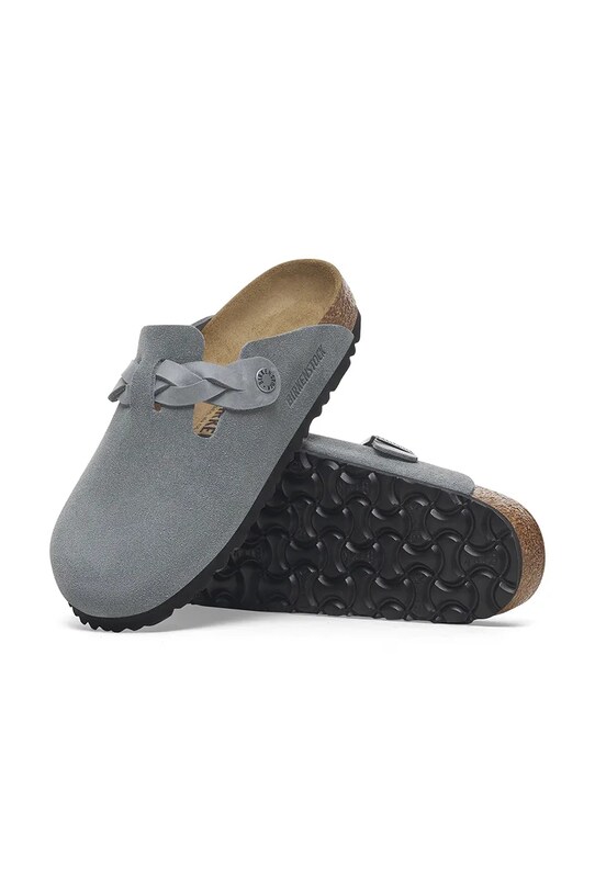 Велурени чехли Birkenstock Boston Braided 1029086
