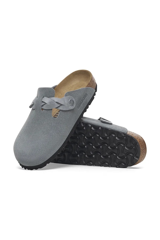 Birkenstock papuci din piele Boston Braided 1029086