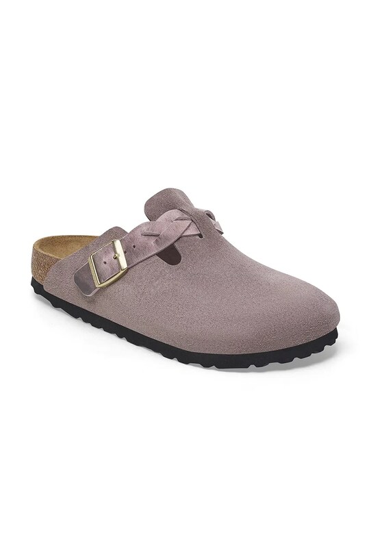 Semišové pantofle Birkenstock Boston Braided 1029122 fialová SS25