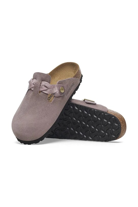 Birkenstock papuci din piele Boston Braided 1029122